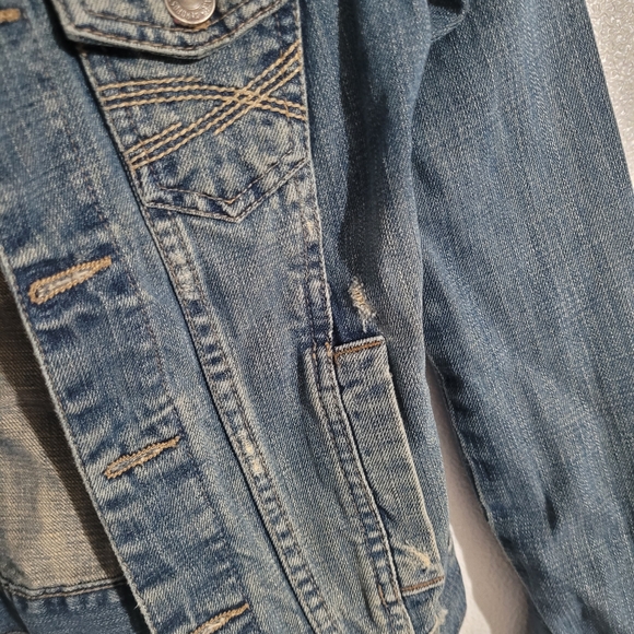 Aeropostle distressed denim jacket size xs - Picture 7 of 8